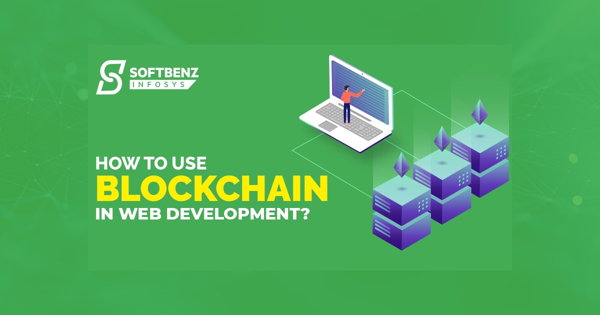 Blockchain In Web Development Concept.