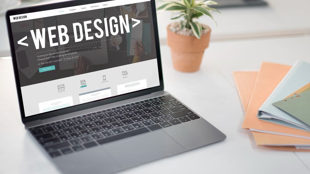 Website designing using a laptop.